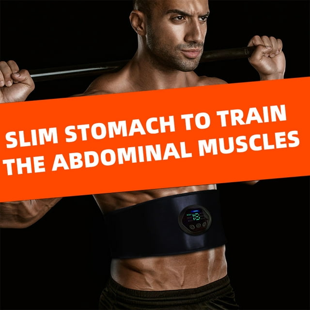 Wireless Ab Belt Abdominal Muscle Toner, EMS Smart Fitness Belt, Portable Ab Stimulator with 6 Modes 15 Intensity Levels Toning Belt, Fitness Workout Equipment for Men Women