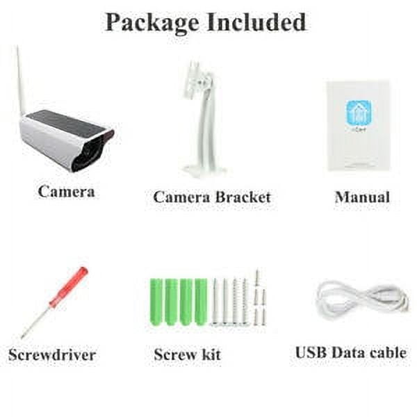 Solar Security Camera,DFITO WiFi 1080P HD Home Security Surveillance Audio CCTV Outdoor,2K Night Vision,2-Way Audio,Human Motion Detection,IP66 Waterproof