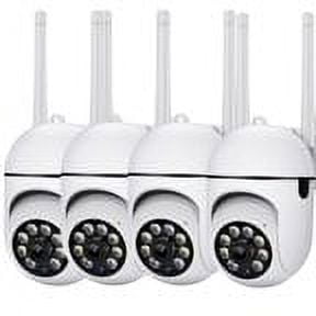 Security Camera Outdoor,1080P WiFi Wireless for Home Security,Auto Tracking,Human Detection,2-Way Audio,Color Night Vision, 2.4G Dual CCTV PTZ Smart Camera,4 Pack