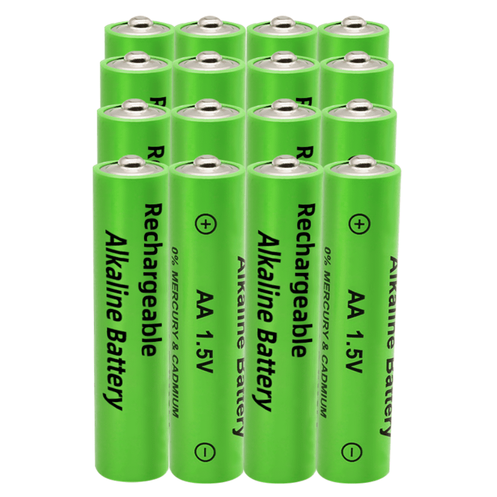 DFITO 16-Pack Rechargeable AA Alkaline High-Capacity Batteries, 3000 mAh, Recharge up to 1200x Times, Pre-Charged