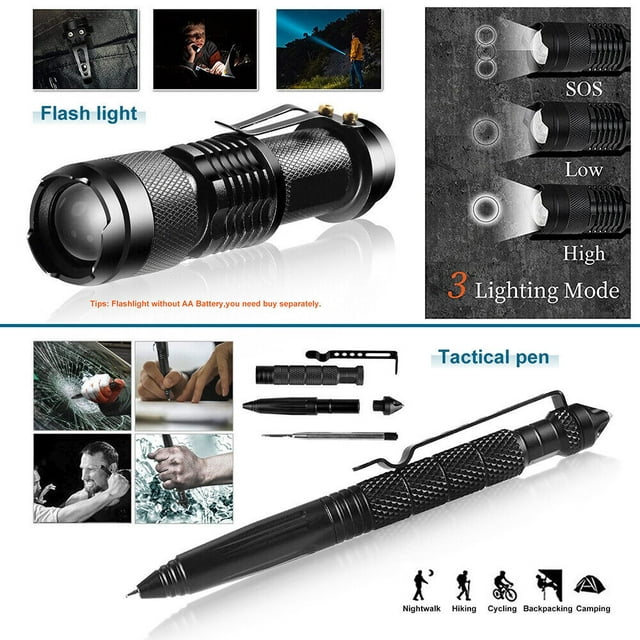 Survival Kit,DFITO 14 in 1 Emergency Survival Gear Kit, Emergency Kit for Outdoor Adventure, Hiking, Gifts for Men Women