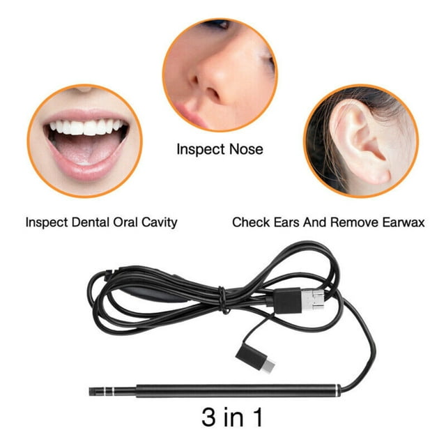DFITO LED Ear Endoscope HD Otoscope Ear Wax Cleaning Camera Tool Cleaner Removal Kit Earwax Remover Tool Wireless Wifi Ear Cleaning Camera
