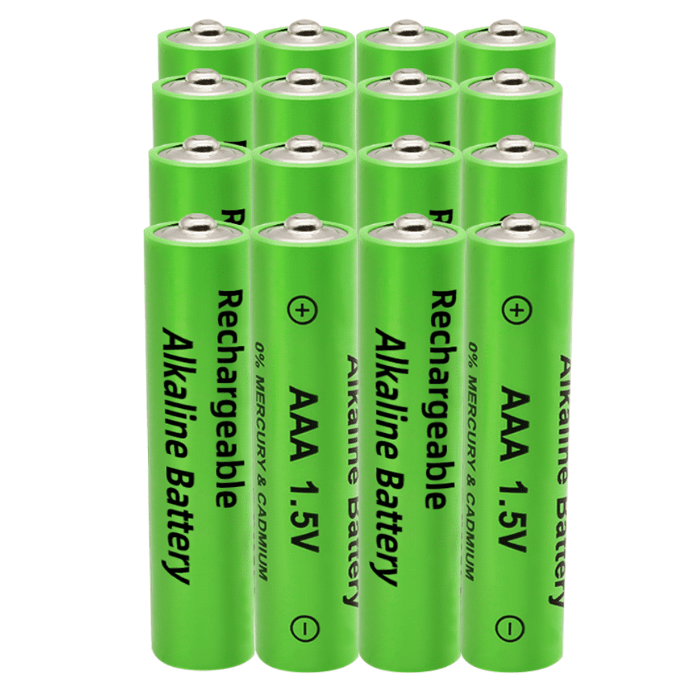 DFITO 16-Pack Rechargeable AAA Alkaline High-Capacity Batteries, 3000 mAh, Recharge up to 1200x Times, Pre-Charged