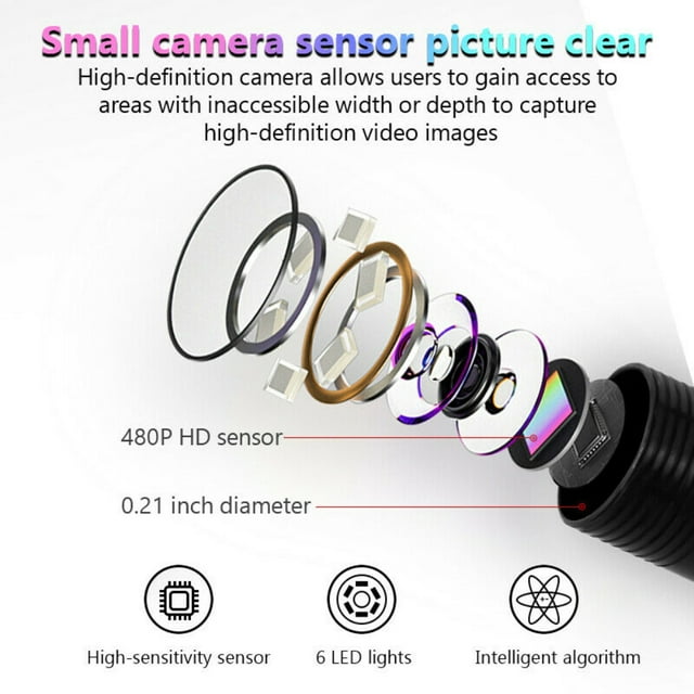 DFITO LED Ear Endoscope HD Otoscope Ear Wax Cleaning Camera Tool Cleaner Removal Kit Earwax Remover Tool Wireless Wifi Ear Cleaning Camera