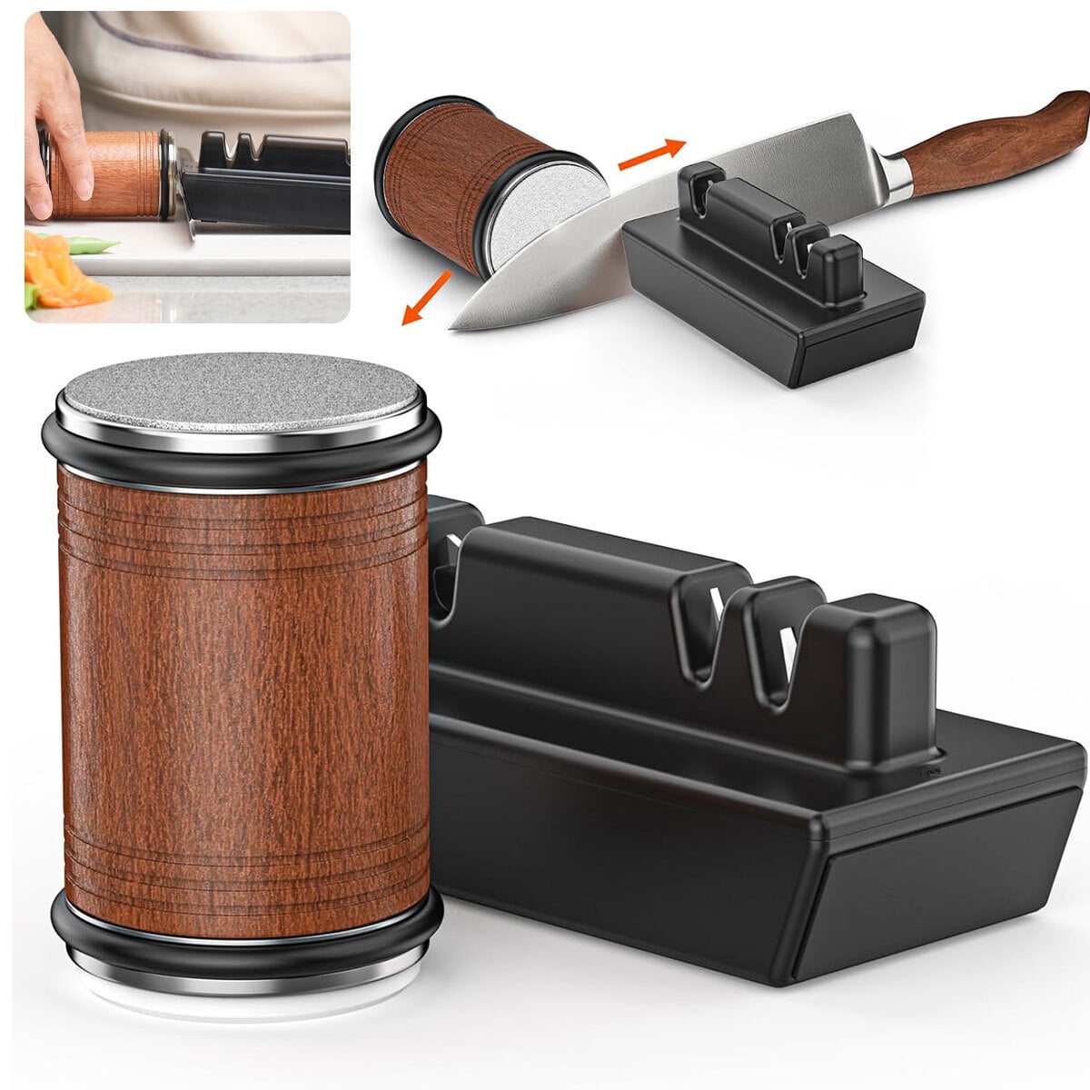 Rolling Knife Sharpener Tool Kit,Industry Diamonds Roller Knife Sharpening for Pocket Knife