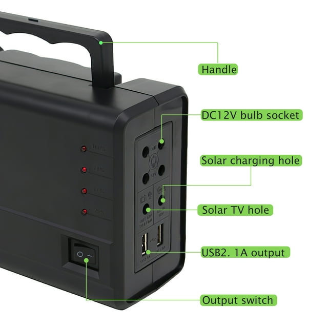 Generator, DFITO Portable Power Station Solar Generator with Solar Panels, Supply Energy Storage Kit USB Port Kit, Portable Power Bank for Camping Outdoor Family Rv Emergency