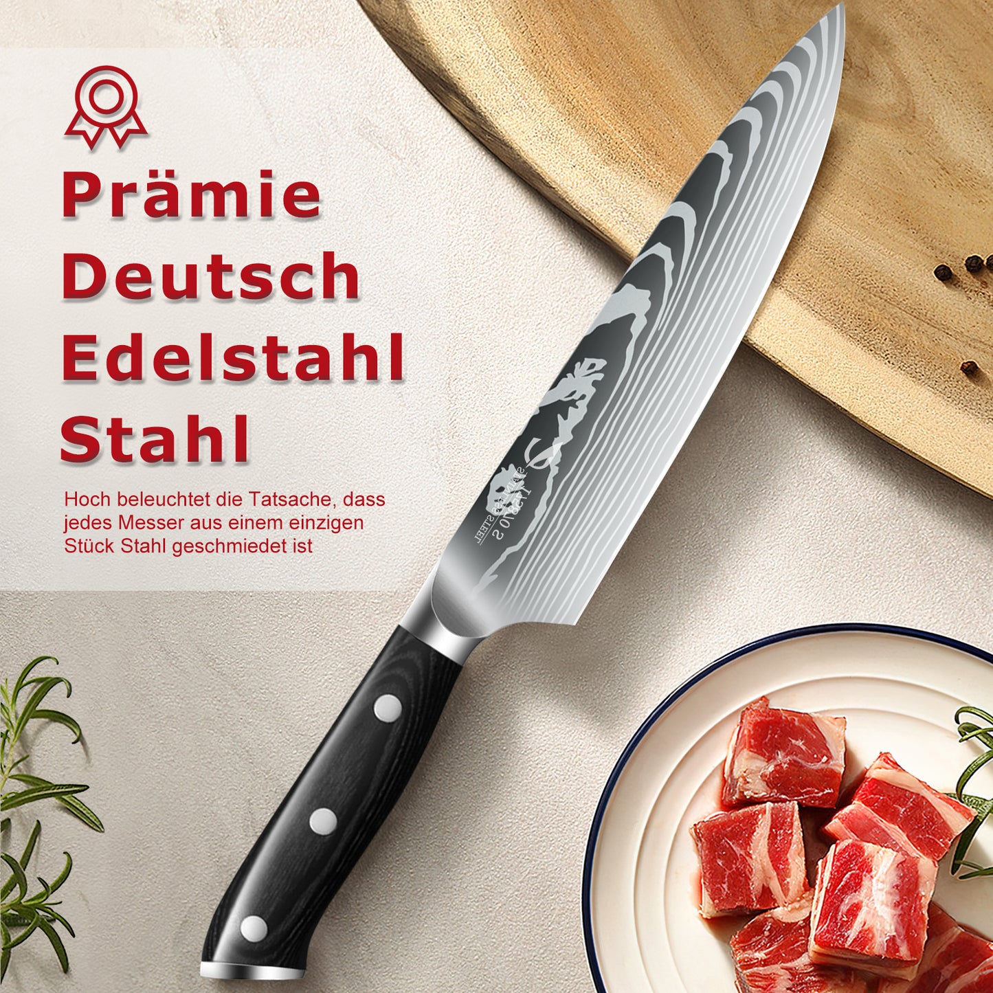 Kitchen Knife Set,DFITO 10-PCS Chef Knife Set,High Carbon Stainless Steel Forged Blade with Ergonomic Handle, Cutlery Set Gift