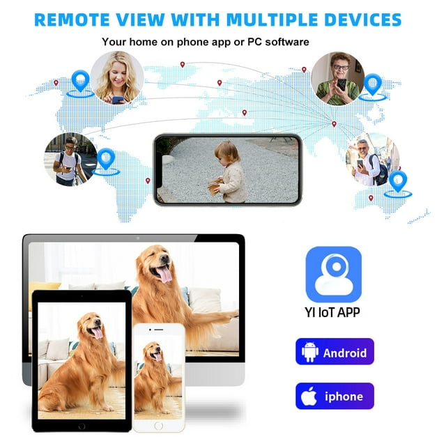 Pan/Tilt Security Camera for Baby Monitor,DFITO 5G Pet Camera w/ Motion Detection, 1080P, 2-Way Audio, Night Vision, Cloud & SD Card Storage