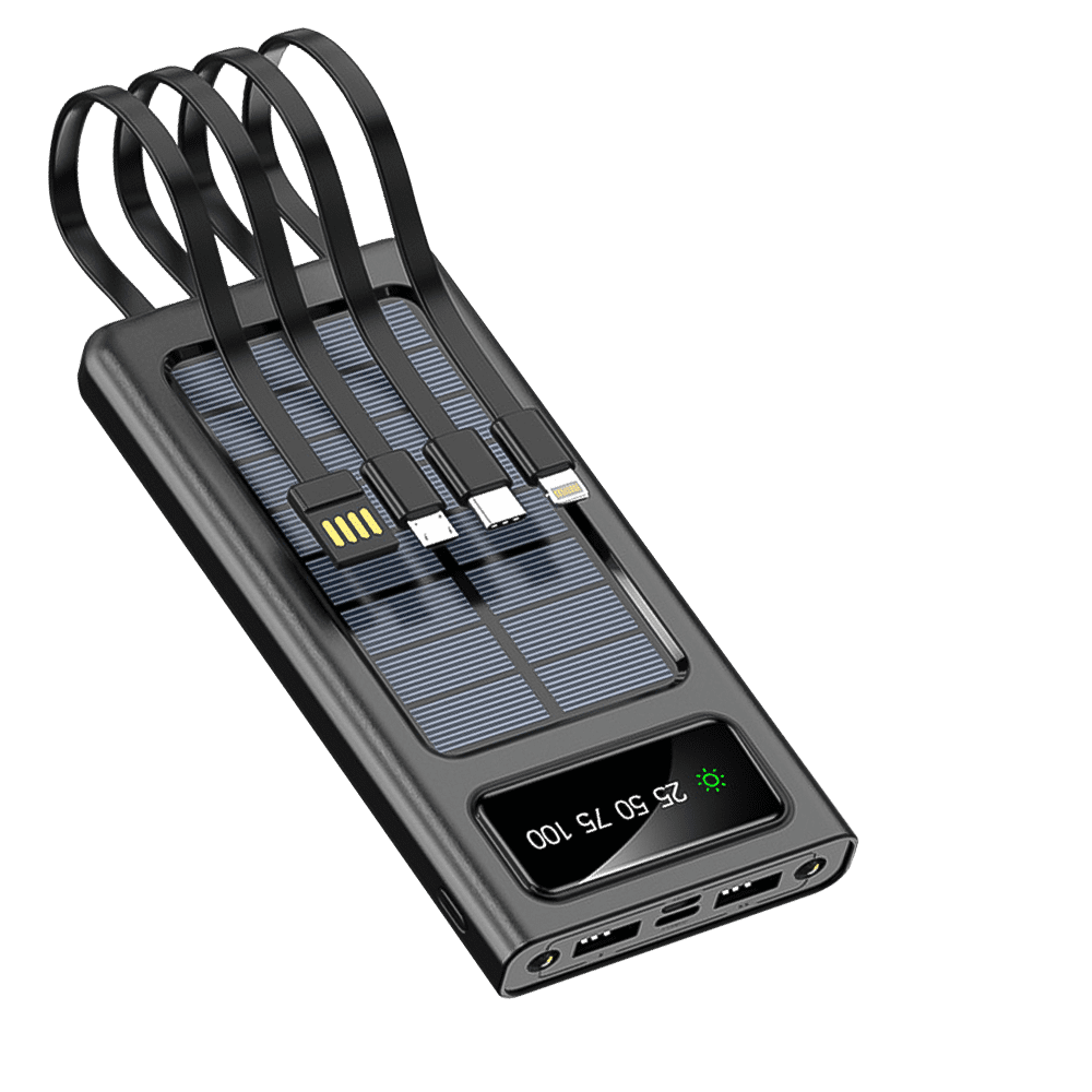 Zengest 20000mAh Solar Charger for Cell Phone iPhone, Portable Solar Power Bank with Dual 5V USB Ports, 2 LED Light Flashlight, Compass Battery Pack for Outdoor Camping Hiking(2PCS)