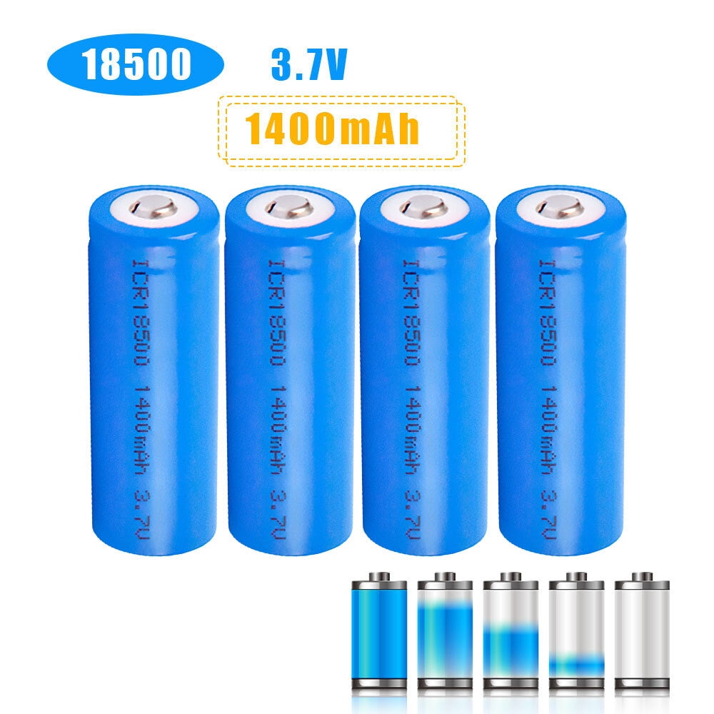 DFITO 18500 Rechargeable Li-ion Battery 3.7V 1200mAh (4PCS)
