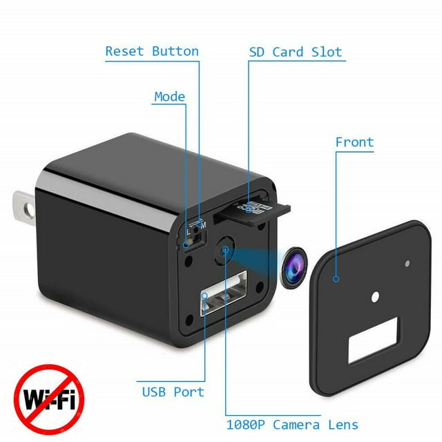 DFITO 1080P Camera HD1080P USB Chargers Mini Camera Wireless Portable Camera Security Video Recorder Baby Camcorder Motion Detect Monitor Cam