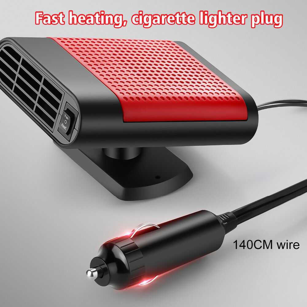 Portable Car Heater, 12V 150W Portable Windshield Car Heater & Cooling Fan, Gray