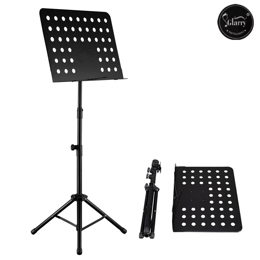 DFITO Sheet Music Stand Holder Adjustable Height Folding Holder Portable Music Stand Super Sturdy Metal Music Stand Lightweight & Compact for Instrumental Performance