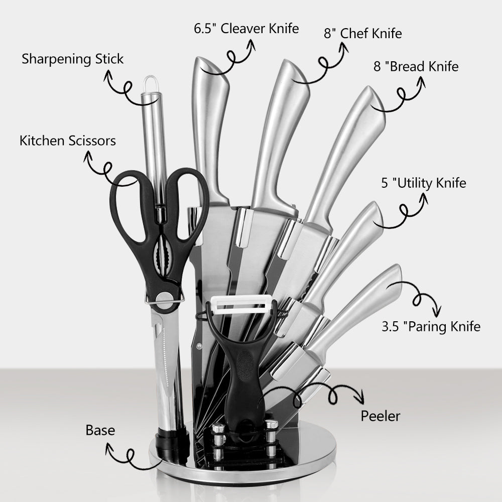 Knife Set,9-Piece Professional Kitchen Knife Set