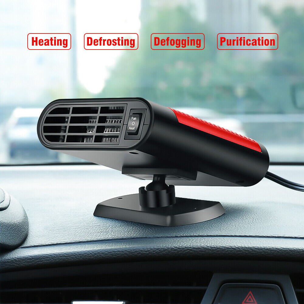 Portable Car Heater, 12V 150W Portable Windshield Car Heater & Cooling Fan, Gray