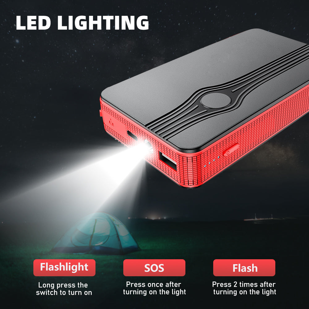 DFITO 20000mAh Car Jump Starter Booster Box Power Bank Battery Charger Portable 300A