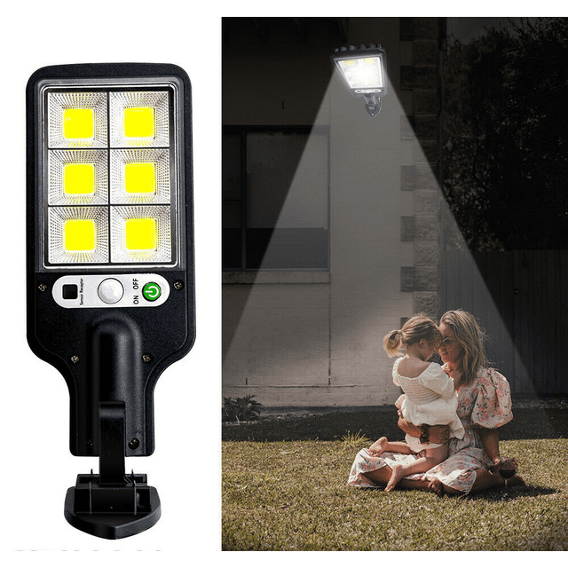 DFITO Solar Street Light, Outdoor Lamp Parking Lot Lights LED Solar Power Street Light Home Solar Lighting Dusk to Dawn W/Sensor Solar Lights for Garden Patio Street Basketball Court