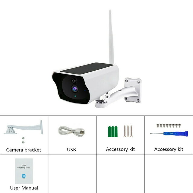 DFITOO utdoor Solar Powered Security Camera, Two Way Audio Waterproof 1080P with Night Vision, Night Vision,Human PIR Motion Detection