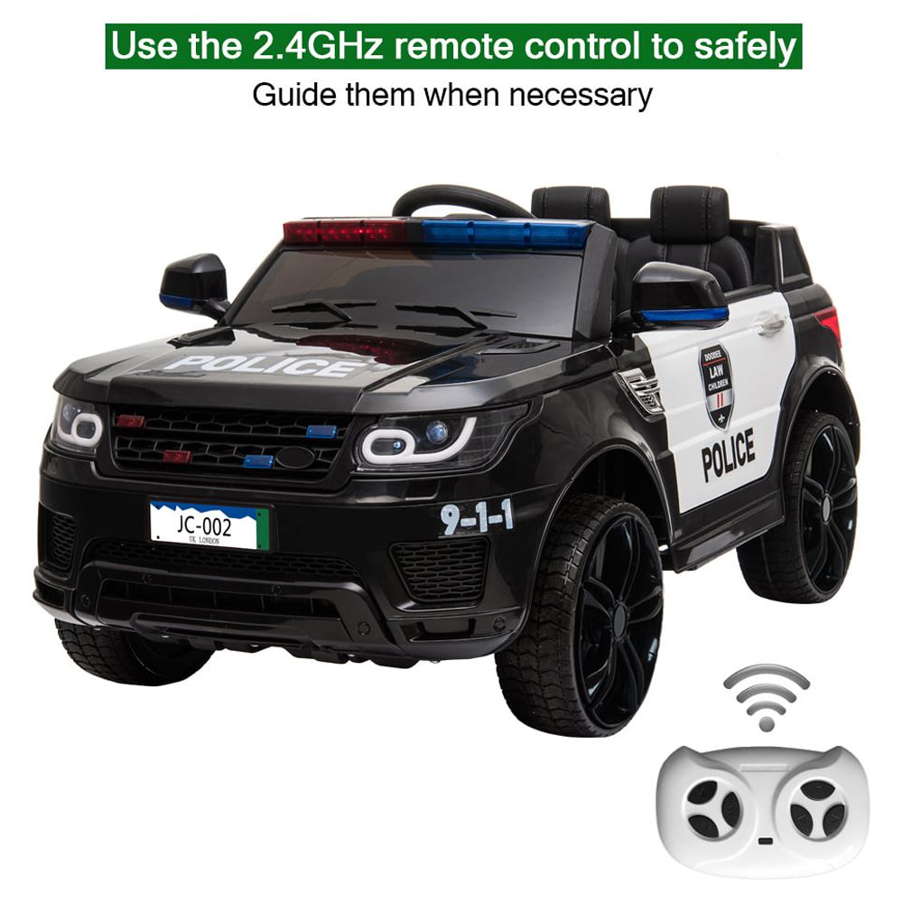 Kids Ride on Toys Police Car, DFITO 12 Volt Ride on Cars with Remote Control,Battery Powered Electric Vehicles