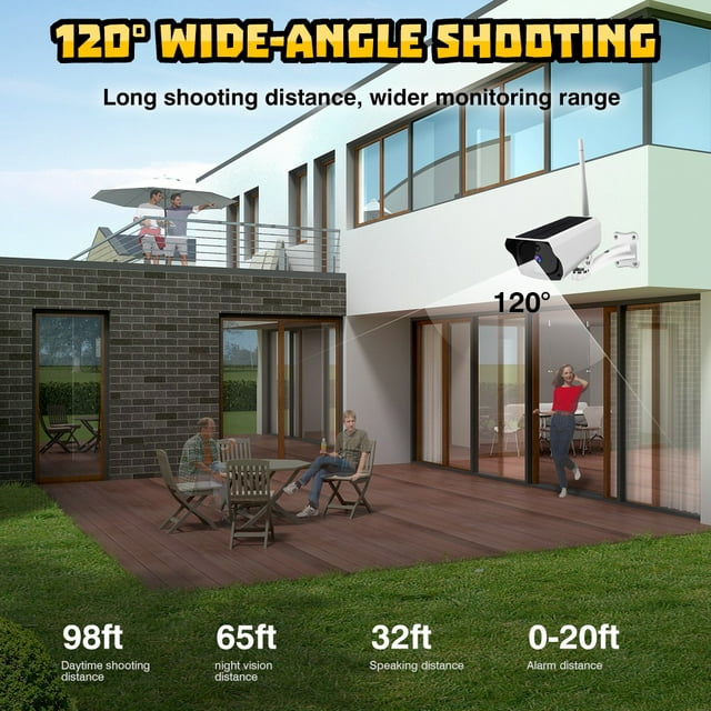 Security Cameras , DFITO 1080P Solar Powered Security Energy Camera Wireless WiFi IP Home CCTV HD Outdoor