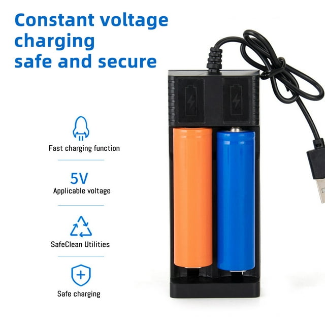 2 Slot Battery Charger for 14500 16340 Rechargeable Batteries