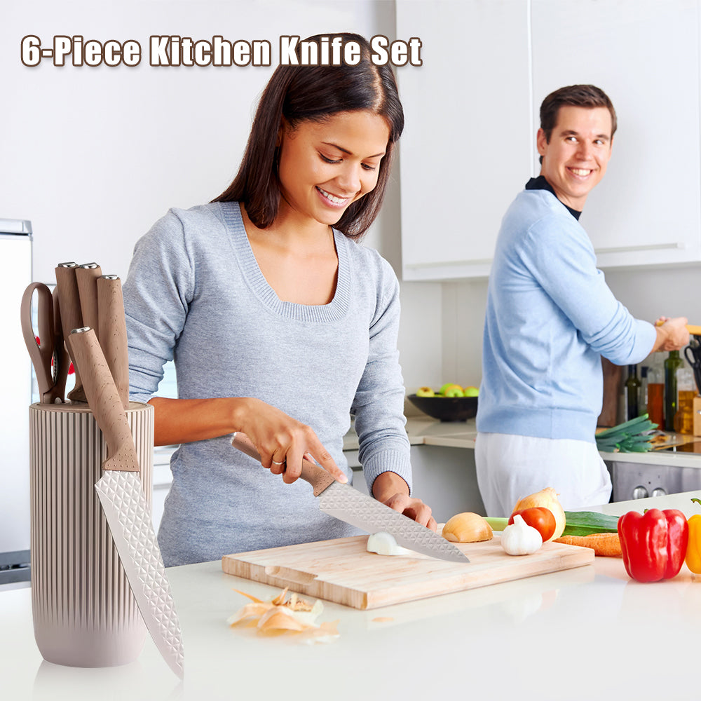 Kitchen Knife Set, Professional Stainless Steel Knives Set for Kitchen with Universal Knife Block