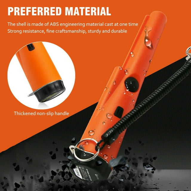 DFITO Metal Detector Pinpointer, Waterproof Handheld Pin Pointer Wand with LED Light,Pinpointing Finder Probe Treasure Hunting for Adults and Kids