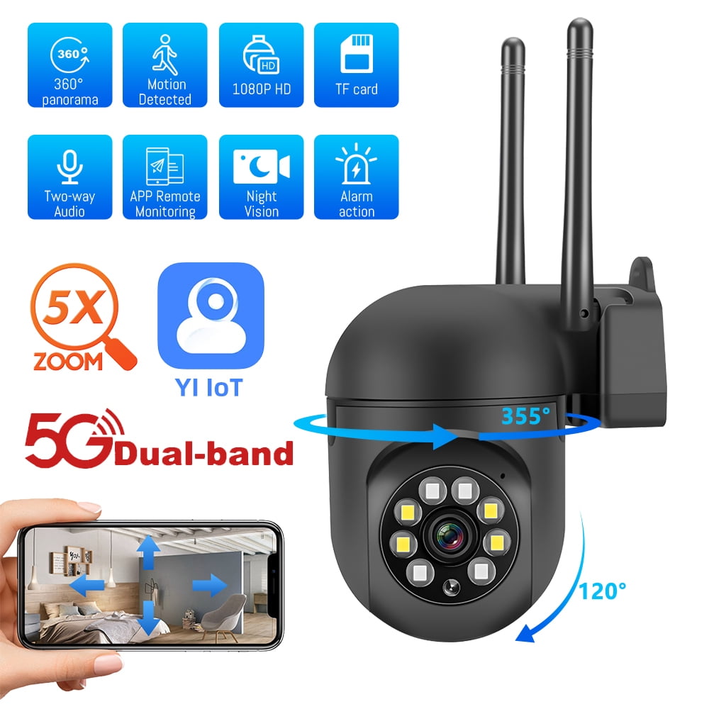 Security Camera,DFITO 5G Wifi Surveillance Camera, I?R Night Vision, Motion Detection, Home Security Camera,Black