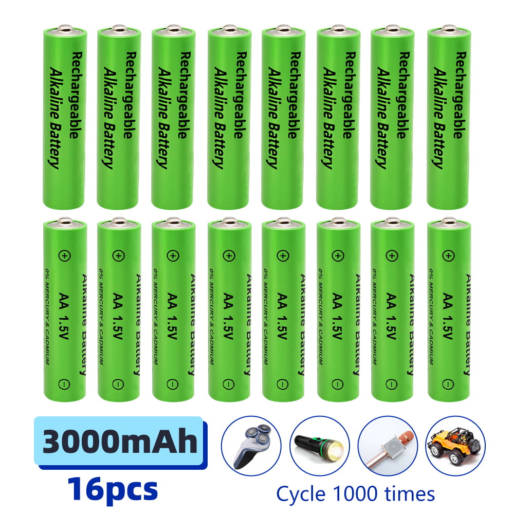 DFITO 16Pcs 1.5V AA Rechargeable Batteries Lithium Li-Lon Battery