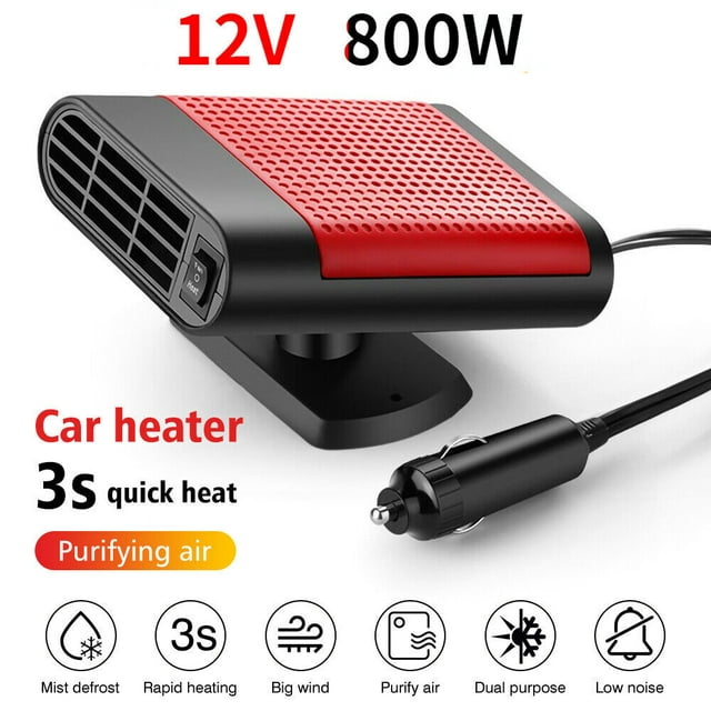 Portable Car Heater, 12V 150W Portable Windshield Car Heater & Cooling Fan, Gray