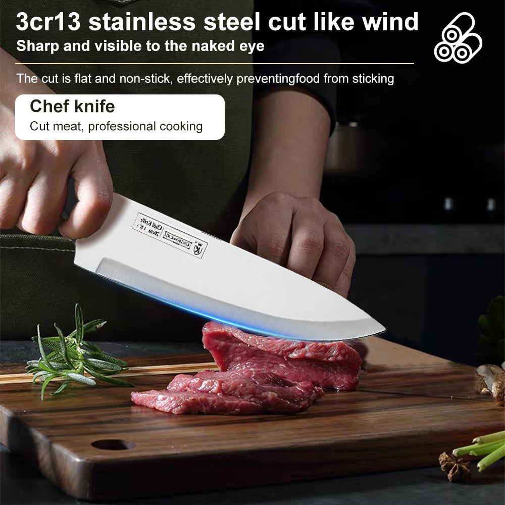 Kitchen Knife Set, 9-Pieces Sharp Stainless Steel Chef Knife Set with Block for Kitchen