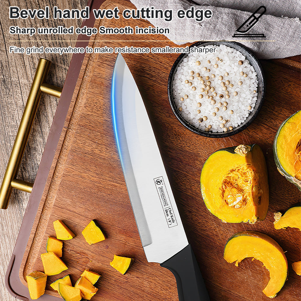 Kitchen Knife Set, 9-Pieces Sharp Stainless Steel Chef Knife Set with Block for Kitchen