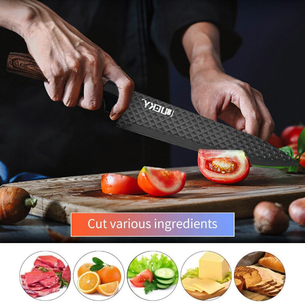 6 Pcs Kitchen Knife Set, Professional Chef Knife Set, Stainless Steel Knife Set with Gift Case