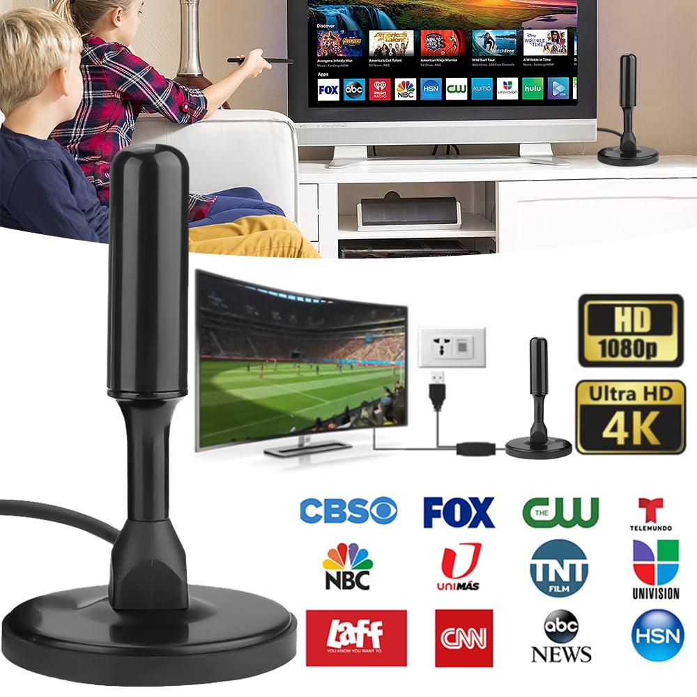 TV Antenna,Indoor TV Antenna for Easy Installation,DFITO Long Range Reception Antenna for TV Indoor Channels-16ft Long Cables