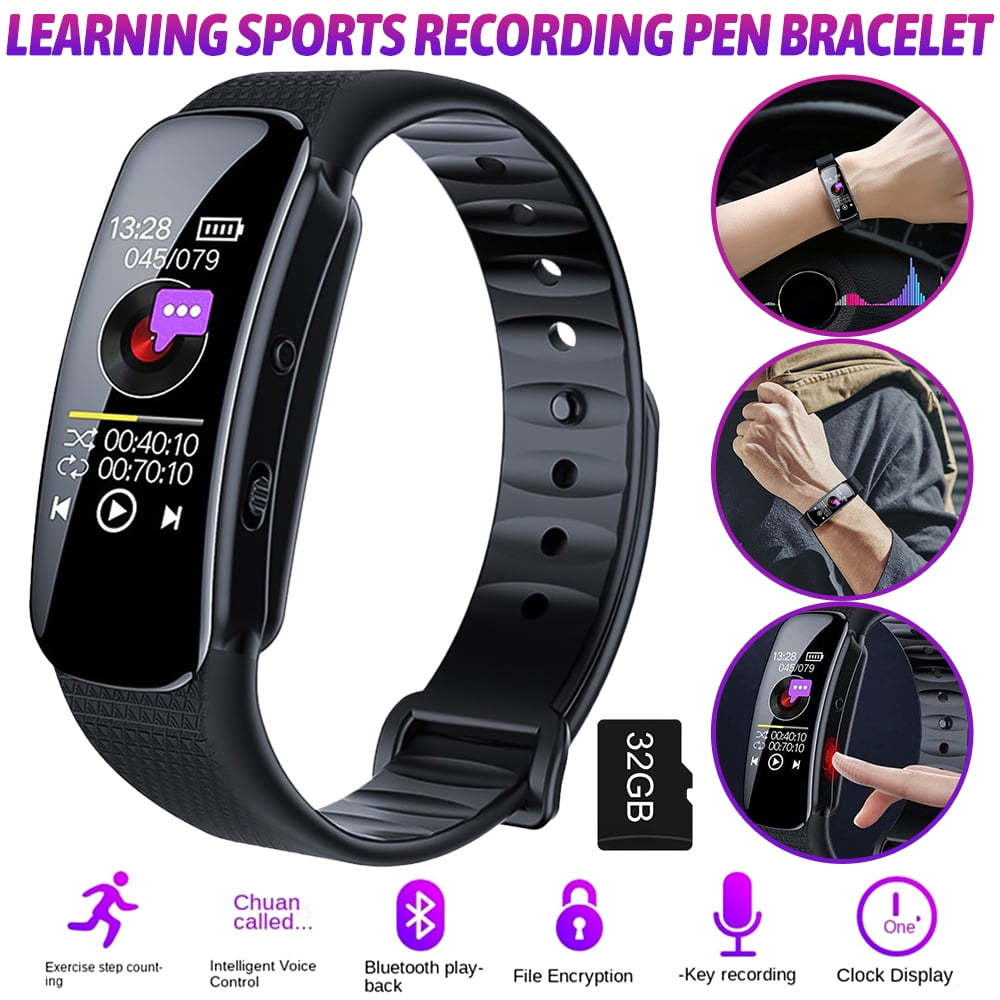 Voice Recorder Watch,DFITO 32GB Audio Voice Bracelet Recording Device,Noise Cancellation Sound Recorder