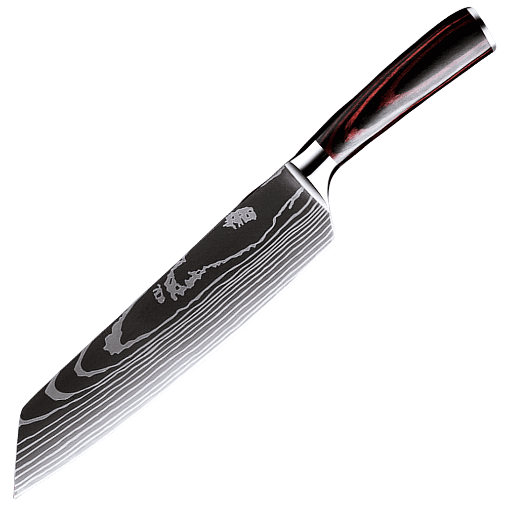 Chef Knife, 7.5inch Kitchen Knife Cleaver Stainless Steel Japanese Damascus Style