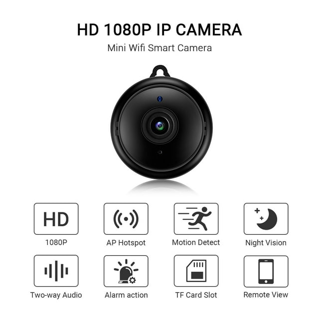 Mini Camera WiFi Wireless Camera Nanny Cam, DFITO 1080p HD Camera Home Security Camera,Night Vision Indoor/Outdoor Small Camera Dog Pet Camera for Mobile Phone Applications in Real Time