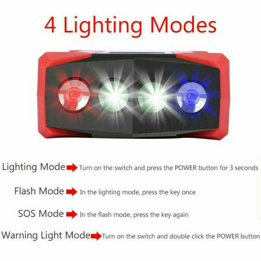 Multi-functional Car Battery Jump Starter 28000mAh Portable Charger Power Bank for Cell Phone, 4 USB Ports, LED Flashlight, Emergency 12V Auto Power Pack by DFITO