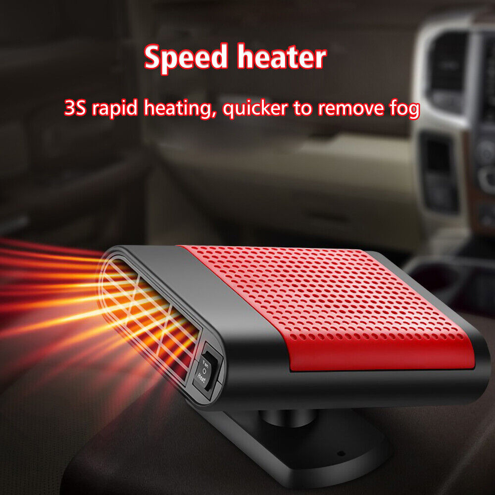Portable Car Heater, 12V 150W Portable Windshield Car Heater & Cooling Fan, Gray