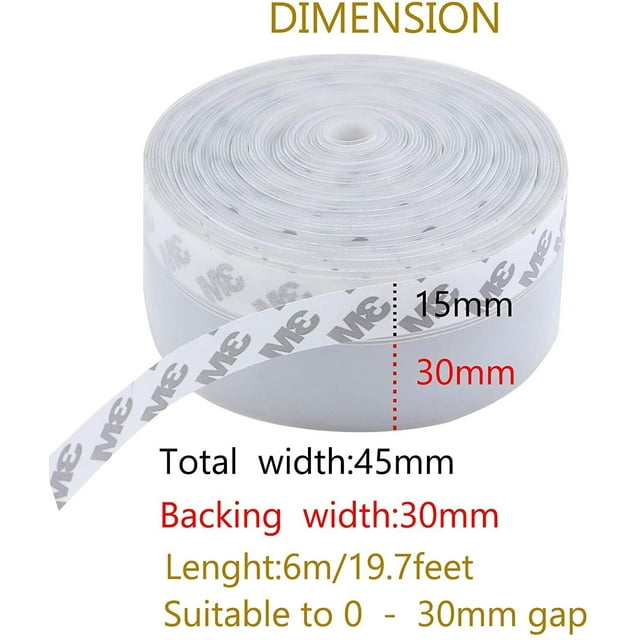 DFITO Weather Stripping Silicone Seal Strip Sealing Tape Window Silicone Door Stopper Clear Self Adhesive Weather Stripping Bottom Stopper