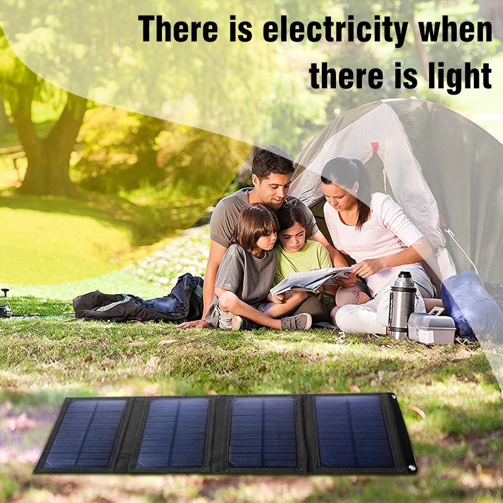 DFITO 100 Watts 10 Volts Monocrystalline Solar Panel Foldable USB Solar Panel Power Bank for Camping Hiking