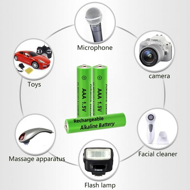 DFITO 16Pcs 1.5V AA Rechargeable Batteries Lithium Li-Lon Battery