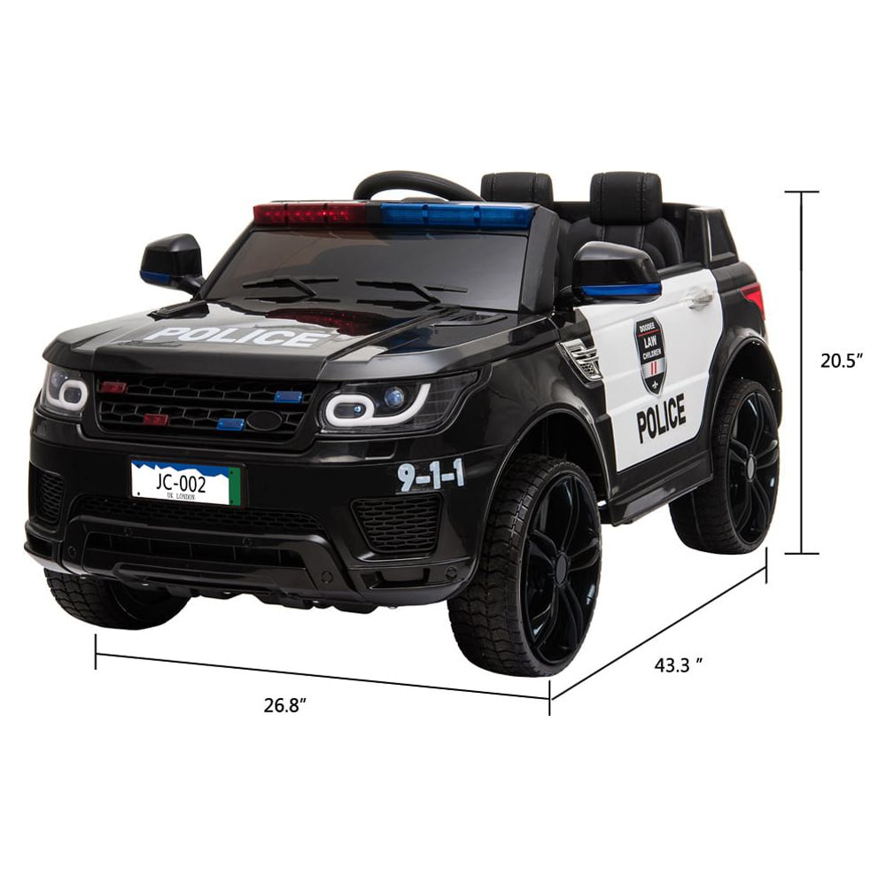 Kids Ride on Toys Police Car, DFITO 12 Volt Ride on Cars with Remote Control,Battery Powered Electric Vehicles