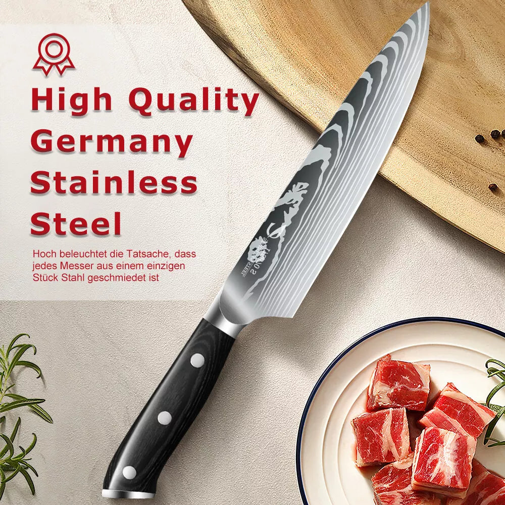 Kitchen Knife Set,DFITO 6-PCS Chef Knife Set, Cutlery Set Gift