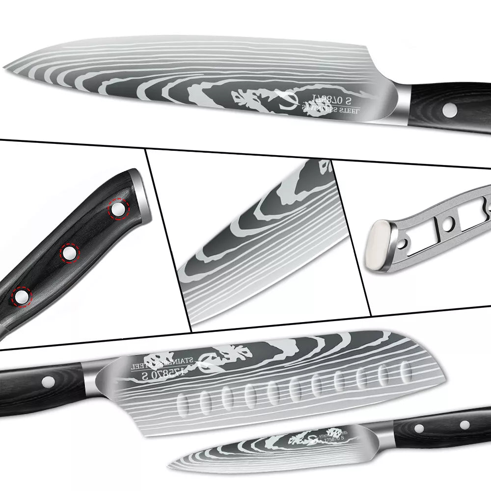 Kitchen Knife Set,DFITO 6-PCS Chef Knife Set, Cutlery Set Gift