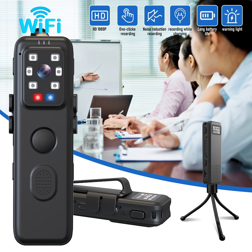 DFITO 1080P Body Camera Waterproof with Audio and Video Recording 170° Wide-Angle IR Night Vision