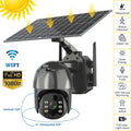 DFITO Wireless Solar Security Camera, 1080P HD Outdoor Camera WIFI PTZ Surveillance Security Camera CCTV IP66 Waterproof, AI Human Detection, 2-Way Audio, PIR Motion Detection