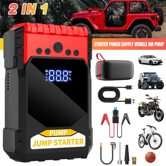 DFITO Car Battery Jump Starter 1200A 12V Safe Jump Box(6.0L Gas/3.0L Diesel), Portable Battery Jump Starter, Car Jump Starter Battery Pack with Smart Safe Jumper Cables, LED Lights