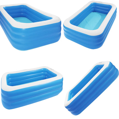 Inflatable Pool, DFITO Rectangular Family Swimming Pools, Suitable for Kids and Adults, Large Full-Size Thickened Plastic Swimming Pool, Suitable for Garden Backyard Outdoor,(118.90 x 72.05 x 23.23)"