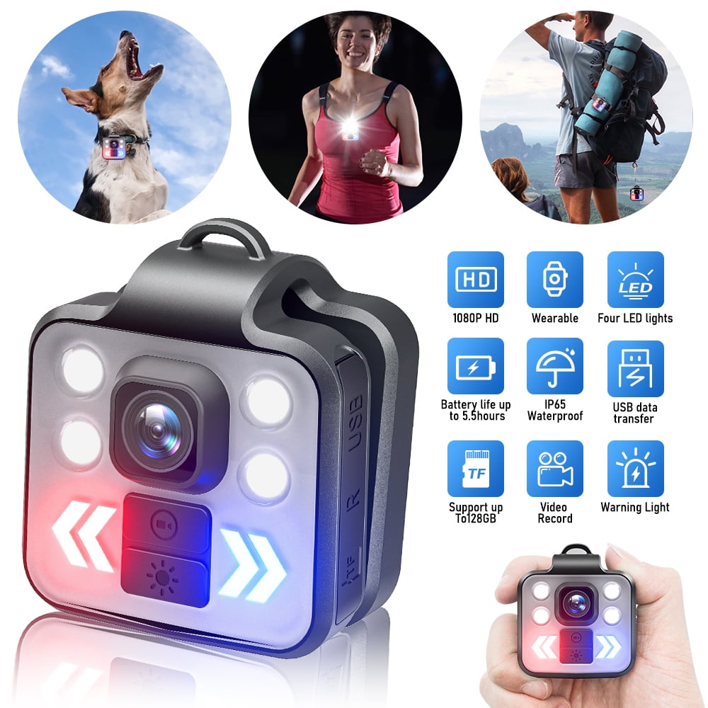 Mini Body Camera Video Recorder,DFITO Wearable Police Body Cam with 32G Card for Riding, Outdoor